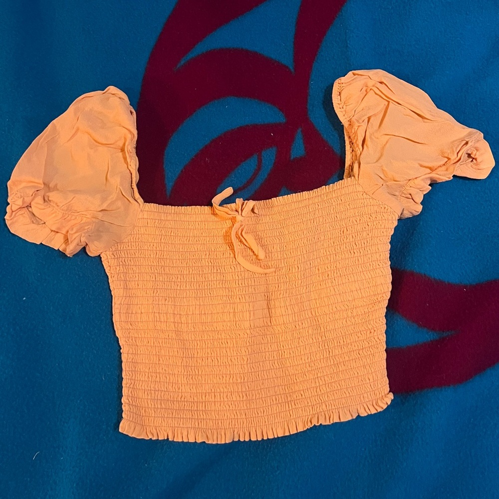 wilfred puff sleeve crop top